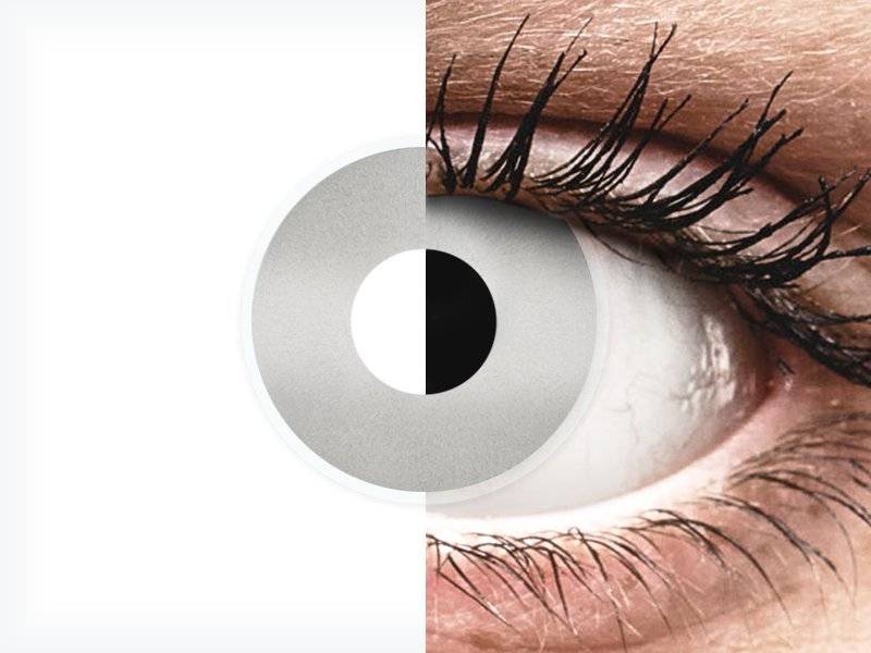Silver Mirror ColourVUE Crazy Lenses (2 coloured lenses) Alensa UK