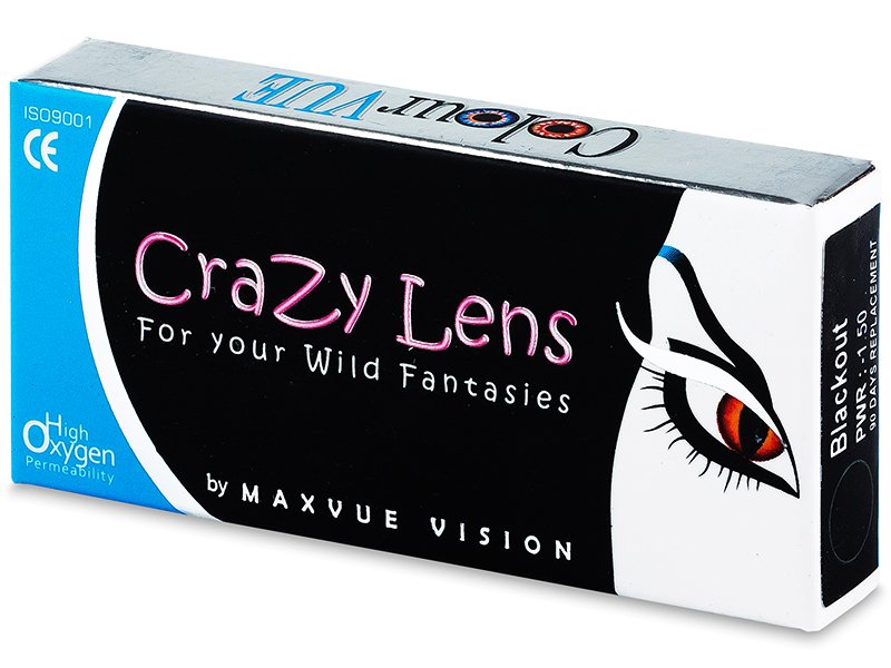 BlackOut ColourVUE Crazy Lenses with power (2 lenses) Alensa UK