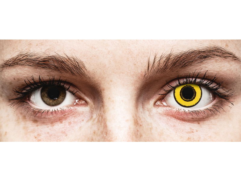 CRAZY LENS - Yellow Twilight - power (2 daily coloured lenses)