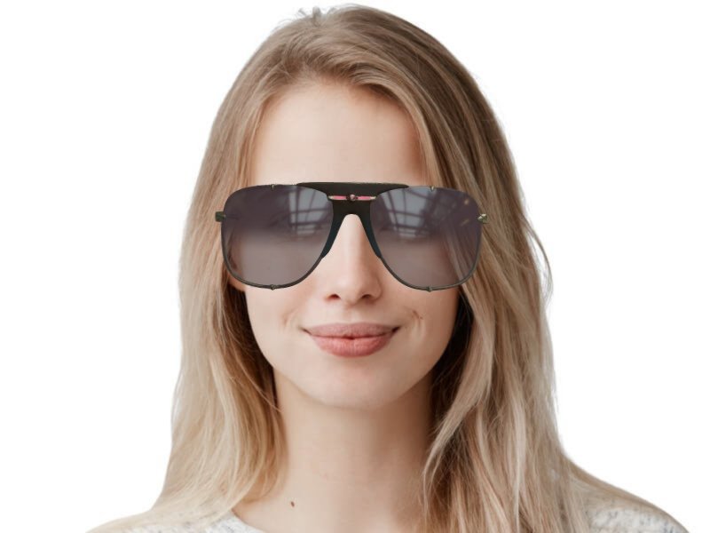 Gucci GG0739S Sunglasses Gold / Light Blue Women's | beverlyhillseyewear