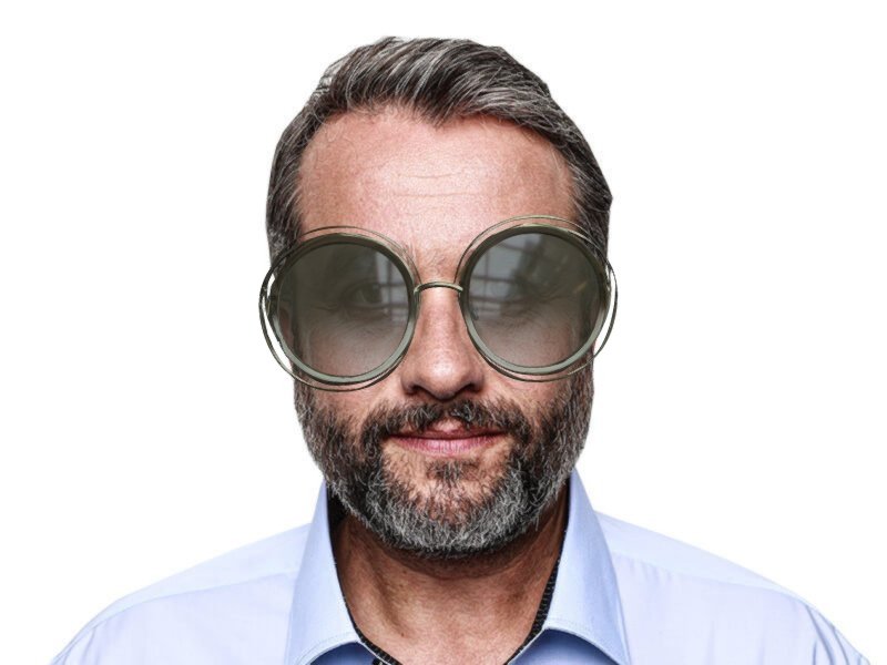 Lunettes De Soleil Chloé CE120S-775 - Monture Gold Métal, Verres Verts Ronds